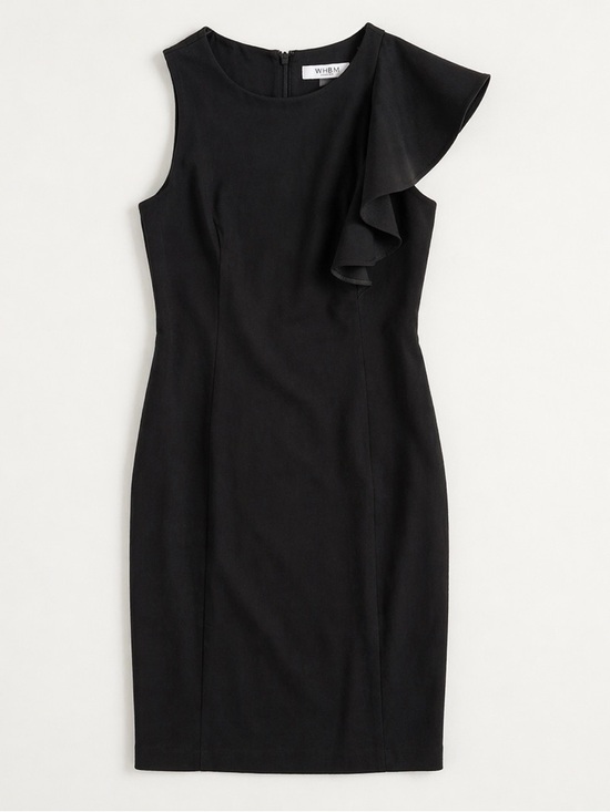 White House Black Market Dresses & Skirts - NWT!! White House Black Market Black One-Shoulder Ruffle Sheath Dress